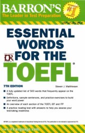 book Essential Words for the TOEFL