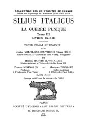 book Silius Italicus: La Guerre punique, Tome III: Livres IX-XIII