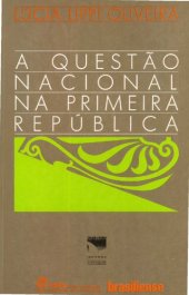 book A questão nacional na Primeira República