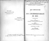 book Sur l’incomprehensibilite de Dieu