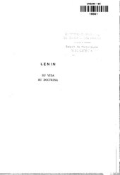 book Lenin. Su vida, su doctrina