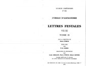 book Lettres festales VII-XI, tome II