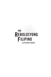 book Ang Rebolusyong Filipino