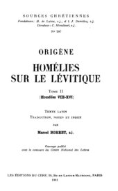 book Homélies sur le Lévitique VIII-XVI, tome II