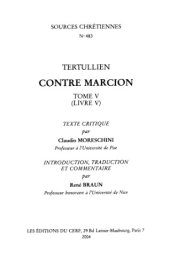 book Contre Marcion, Livre V, tome V