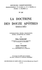 book La Doctrine des douze apôtres (Didachè)