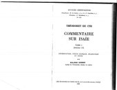 book Commentaire sur Isaïe, sections 1-3, tome I