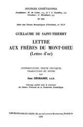 book Lettre aux Frères du Mont-Dieu (Lettre d’or)