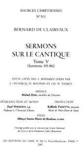 book Sermons sur le Cantique 69-86, tome V