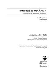 book Ampliació de Mecànica. Resolucions de qüestions i problemes