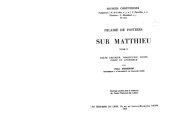 book Sur Matthieu, Chapitres 14-33, tome II