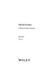 book SAS for R Users. A Book for Data Scientists