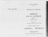 book Sermons sur le Cantique 1-15, tome I