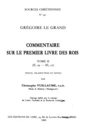 book Commentaire sur le Premier Livre des Rois, tome II