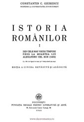 book Istoria românilor, vol. 1