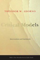 book Critical Models: Interventions and Catchwords