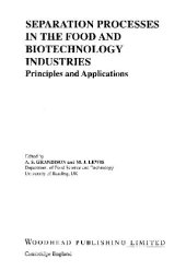 book Separation Processes in the Food and Biotechnology Industries: Principles and Applications