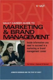 book Vault Career Guide to Marketing and Brand Management