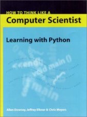 book How to think like a computer scientist: learning with python