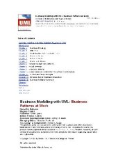 book Business Modeling with UML: Business Patterns at Work