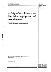 book The Safety of Machinery: Electrical Equipment of Machines