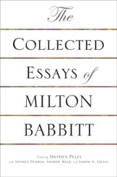 book The Collected Essays of Milton Babbitt