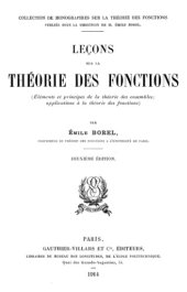 book Leçons sur la théorie des fonctions