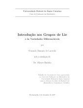 book Introducao aos Grupos de Lie e às Variedades Diferenciáveis