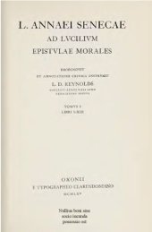 book Ad Lucilium epistulae morales; Tomus I; Libri I- XIII