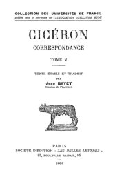 book Cicéron: Correspondance, Tome V: Lettres CCLXXIX-CCLXXXIX