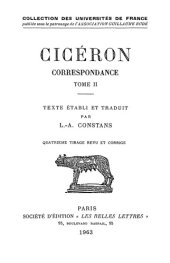 book Cicerón: Correspondance, Tome II: Lettres LVI-CXXI