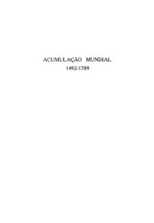 book Acumulação Mundial. 1492-1798.