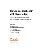 book Hands-on Blockchain with Hyperledger. Building Decentralized Applications with Hyperledger Fabric and Composer