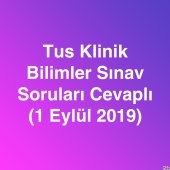 book Tus Klinik Bilimler Sınav Soruları Cevaplı(1 Eylül 2019)