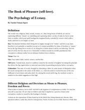 book The Book of Pleasure: The Psychology of Ecstasy