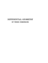 book Differential Geometry of Three Dimensions