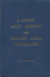 book A short Acoli-English and English-Acoli vocabulary