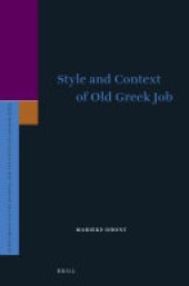 book Style and Context of Old Greek Job