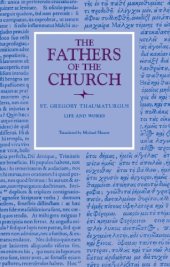 book St. Gregory Thaumaturgus Life and Works