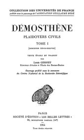 book Démosthène: Plaidoyers civils, Tome I: Discours XXVII - XXXVIII