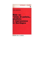 book Note su "stato di polizia" giustizia e repressione in Sardegna