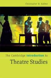 book The Cambridge Introduction to Theatre Studies