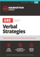 book GRE Verbal Strategies: Effective Strategies & Practice from 99th Percentile Instructors