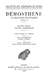 book Démosthène: Plaidoyers politiques, Tome II: Contre Midias - Contre Aristocrate