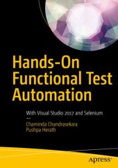 book Hands-On Functional Test Automation: With Visual Studio 2017 and Selenium