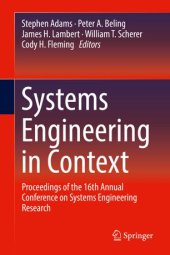 book Systems Engineering in Context: Proceedings of the 16th Annual Conference on Systems Engineering Research