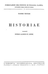 book Ioannis Tzetzae Historiae