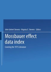 book Mössbauer Effect Data Index: Covering the 1975 Literature