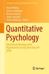 book Quantitative Psychology: 83rd Annual Meeting of the Psychometric Society, New York, NY 2018