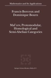 book Mal'cev, Protomodular, Homological and Semi-Abelian Categories